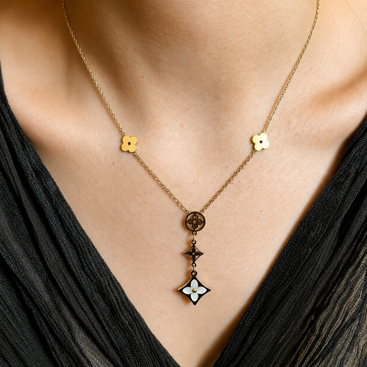 گردنبند Louis Vuitton،رنگ ثابت،استیل،ضد حساسیت